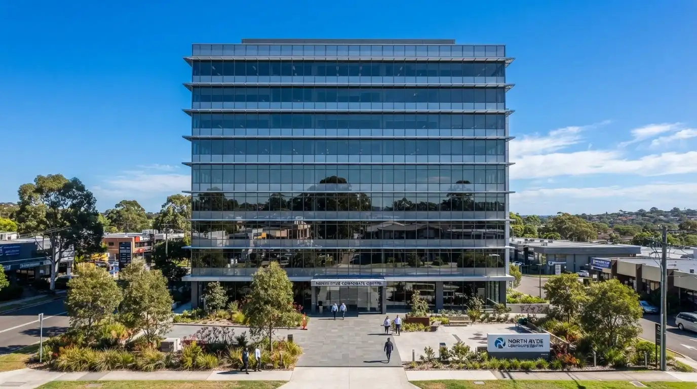 The Aristocrat Leisure Limited headquarters building in North Ryde, Sydney, or the company's ASX-listed branding