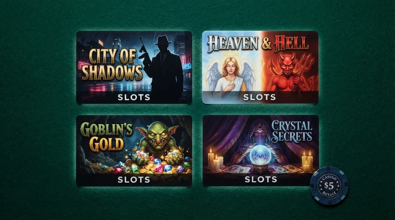A grid layout of the most-played Betsoft pokie title cards including Good Girl Bad Girl, The Slotfather JP and Greedy Goblins