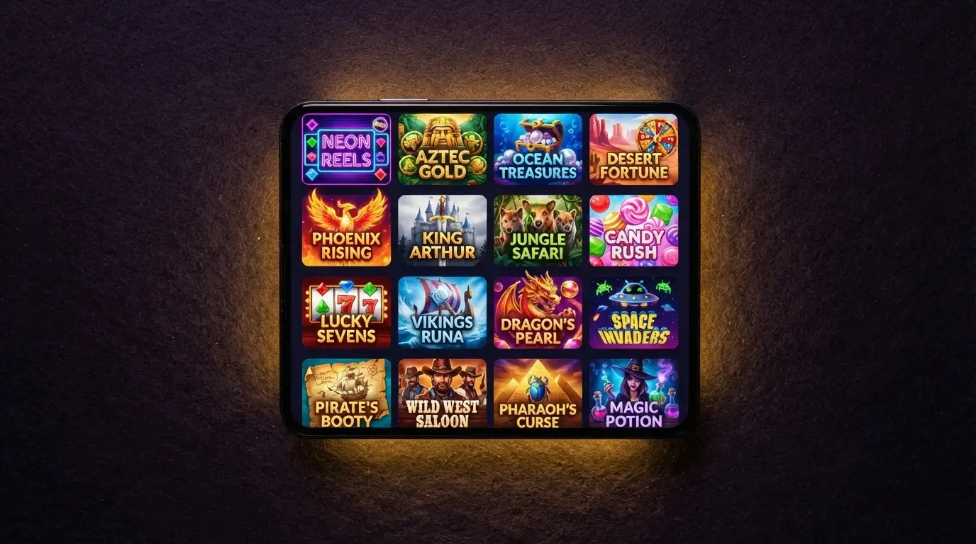 A grid of colourful online pokie title cards including Sweet Bonanza and Gates of Olympus, overlaid with an Ethereum logo