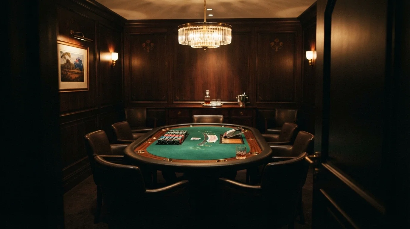 Private gaming function space at Casino Canberra, elegant interior with dedicated tables and exclusive atmosphere